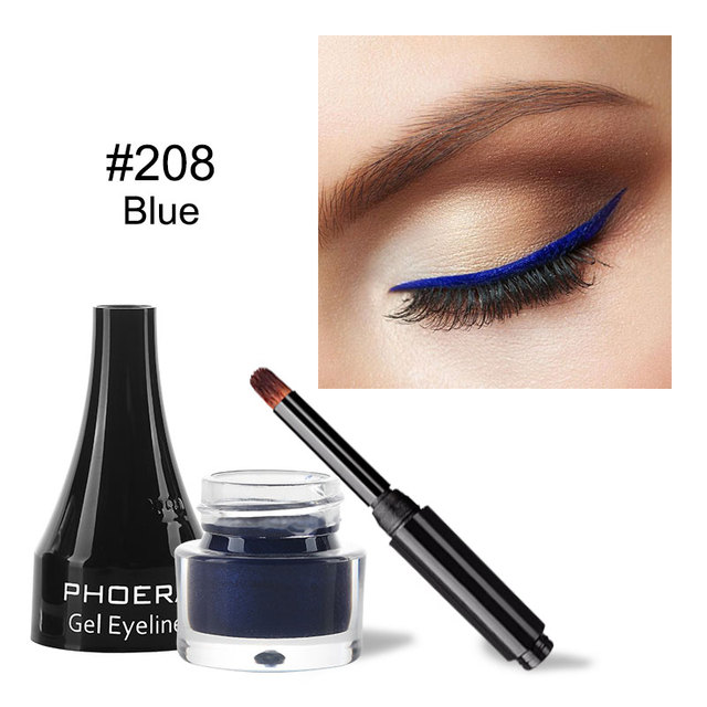 PHOERA 10 Colors Matte Eyeliner Gel Eyeshadow Dual Use With Brush Set Waterproof Long Lasting Beauty Comestics TSLM1