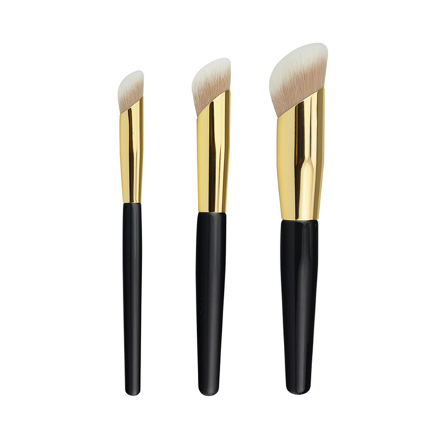 Wig 1/2 Piece Foundation Makeup Brush Slant Head Liquid Foundation Concealer Cosmetic Blending Brushes Face Contour Beauty Tool