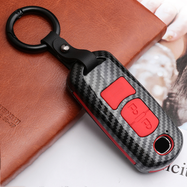 2020 Silicon Carbon Fiber Car Key Cover For Mazda 2 3 5 6 2017 CX-4 CX-5 CX-7 CX-9 CX-3 CX 5 Auto Smart Remote Protective Case