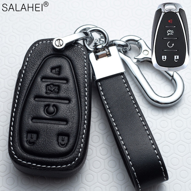 Leather For Car Key Case Auto Key Protection Cover For Chevrolet New Malibu XL Equinox Car Holder Shell Car Styling Accessories