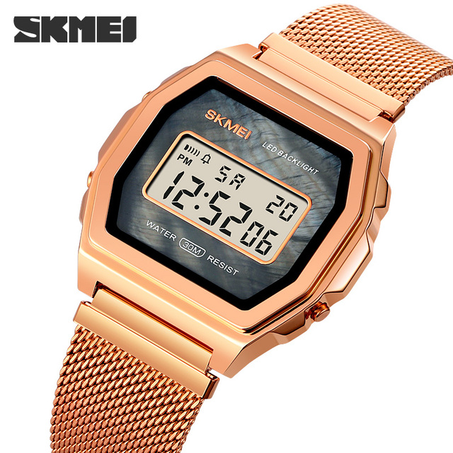 SKMEI Digital Movement Male Wristwatch Countdown Calendar Alarm LED Display Men Electronic Watch Relojes para hombre Montre