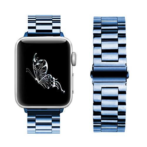 Metal strap compatible for apple watch 44mm 42mm 40mm 38mm men/women replacement stainless steel strap for iwatch 6 5 4 3 2 1 SE