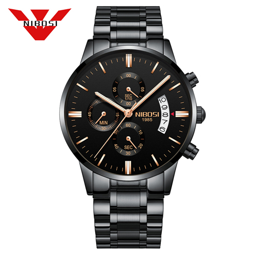 NIBOSI Relogio Masculino Mens Watches Luxury Famous Brand Men's Watch Fashion Casual Chronograph Military Quartz Wristwatch