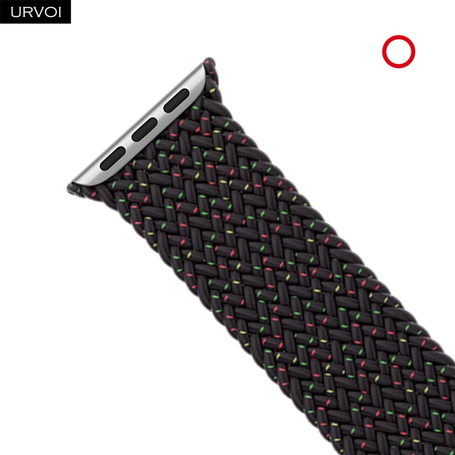 URVOI Braided Solo Loop for Apple Watch Sport Band Series 7 6 SE 5 4 3 21 Stretchable Strap for iWatch Woven Threads gen.5