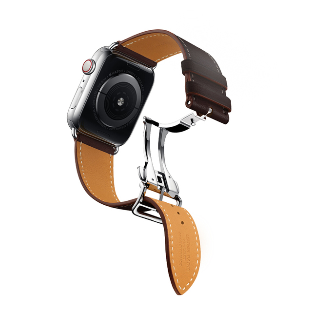 High Quality Genuine Leather Single Turn Buckle Strap for iwatch Apple Watch7 6 Se 5 4 3 2 1