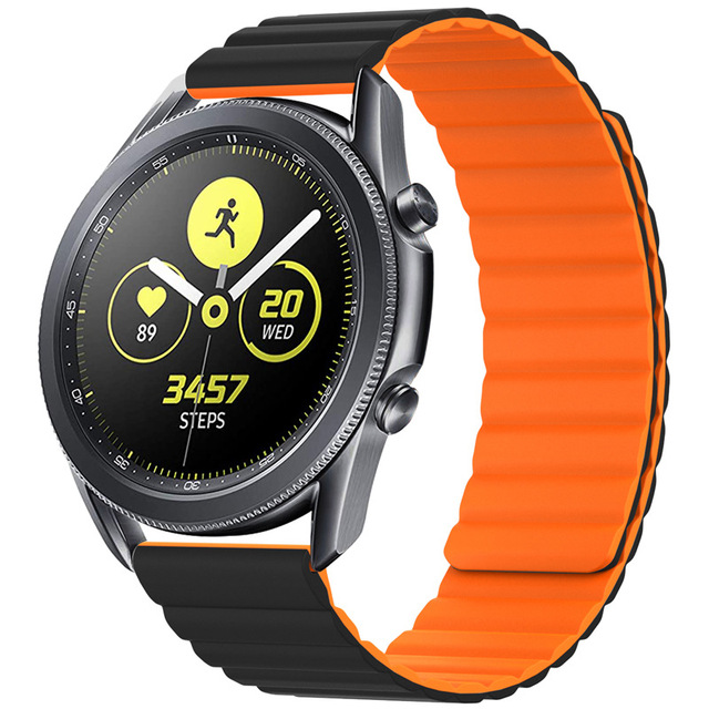 Silicone Strap For Samsung Galaxy Watch 3 Active 2 Huawei Watch 3/GT/GT2 Replacement Strap With Magnetic Buckle For Amazfit GTR