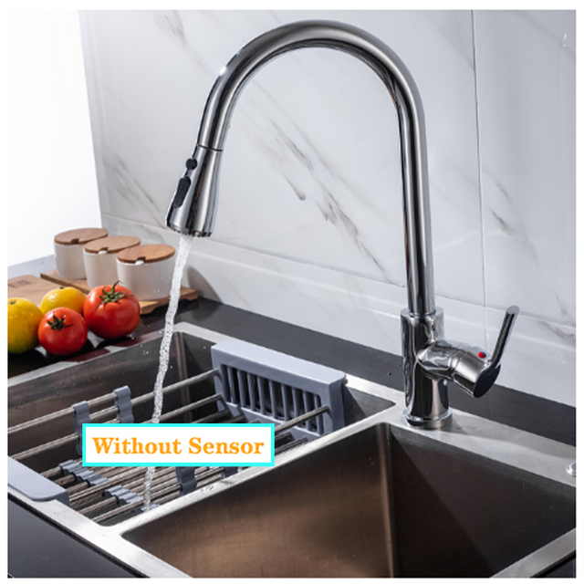 Blacked Kitchen Faucet Single Handle Pull Down White Kitchen Tap Single Hole Brushed Nickel Water Faucets Mixer Tap