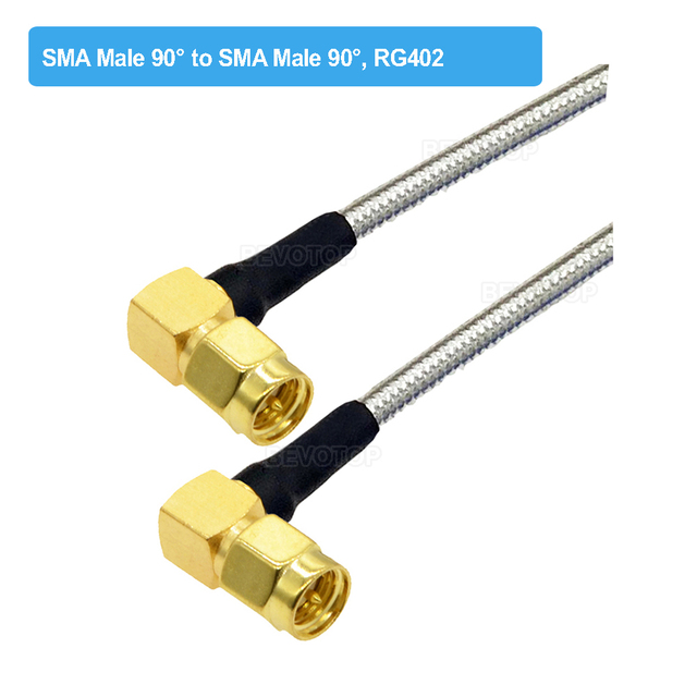 RG402 SMA Male to SMA Male Plug Semi Flexible Silver RG402 Test Cable High Frequency 50ohm 6GHz RF Pigtail Coaxial Cable