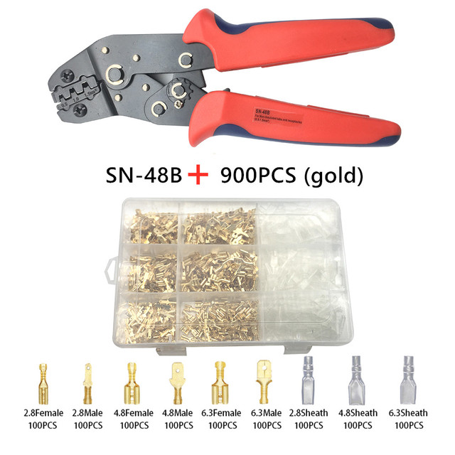 900/600/315pcs 2.8/4.8/6.3mm Insulated Crimp Terminals Seal Electrical Wire Connectors Crimp Terminal Connector Assortment Kit