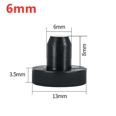 Black White Silicone Rubber Hole Plugs 2.7mm-14mm T Taipei Round Solid Hole Caps High Temperature Seal Stopper Dust Plug