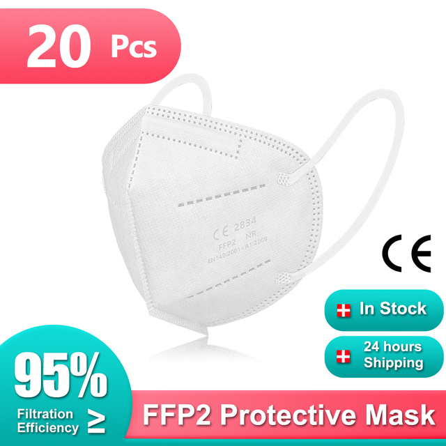 أقنعة 5 طبقات KN95 أقنعة سوداء ffp2fan FFP2 أقنعة CE المعتمدة FP2 Mascarillas FPP2 Negras 95% مرشح التنفس kn95 شهادة