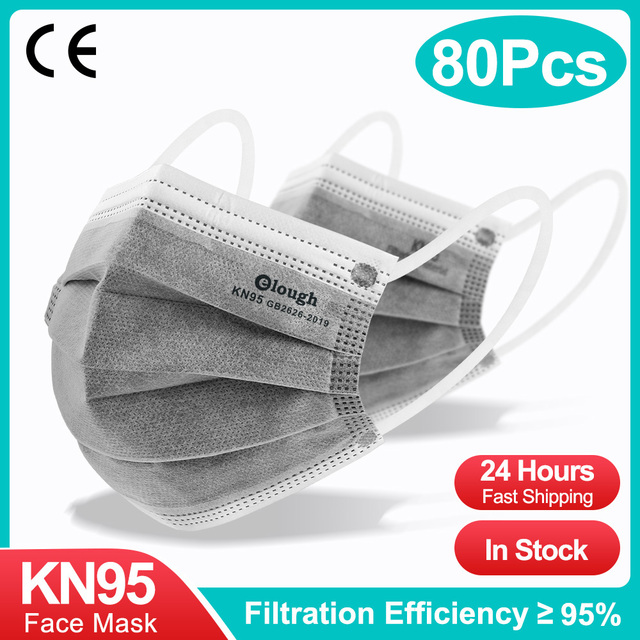 10-200 قطعة KN95 أقنعة Mascarilla fpp2 homologada 5 طبقات CE قناع للوجه يستخدم مرة واحدة المنشط KN 95 Mascarillas FPP2 FFP2mask