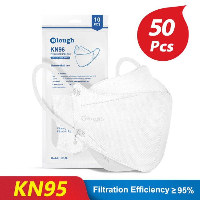 KN95 Mask 4 Layers Safety KN95 Dust Masks FFP2 Respirator Filter FFP2Mask Face Protective Dust Mask FFP2 FFP3