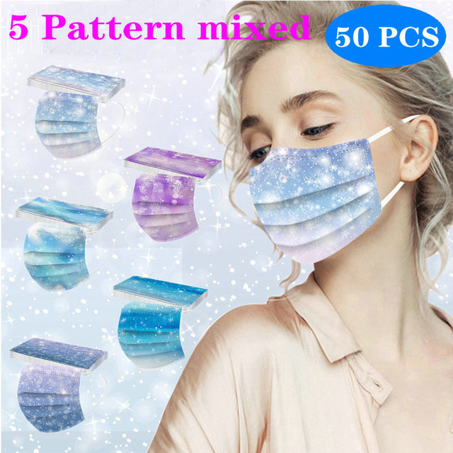 115 Styles Adult Face Disposable Mask 3 Layer Butterfly Flower Fashion Women Mouth Mascherine Mascarilla Masque