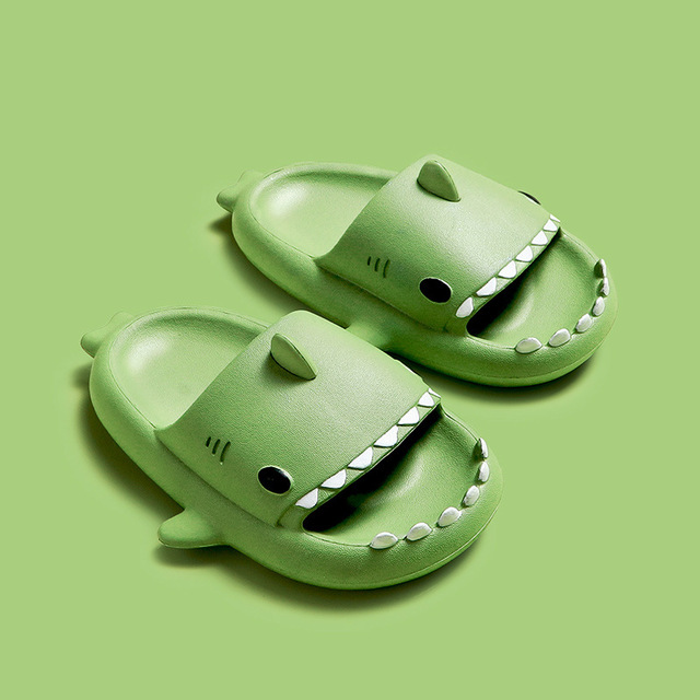 2021 summer indoor outdoor slippers lovely cartoon shark shape slides women shoes parent-child children flip flops men couples