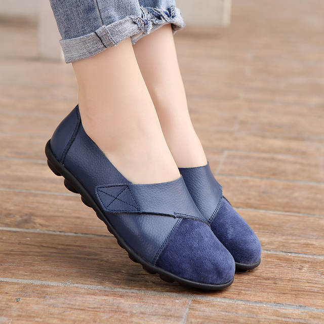 sun00 2022 new women's shoes-women's loafers shoes women's soft genuine leather shoes large size ladies shoes