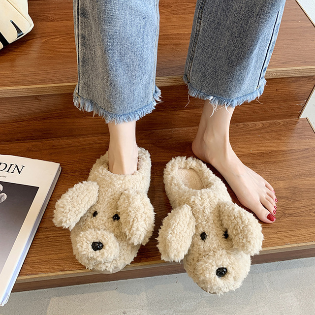 Women Winter Cute Animal Slippers Fashion Kawaii Fluffy Winter Warm Slippers Female Cartoon Milk Cow Indoor Slippers Funny Shoes