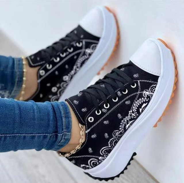 Women's Shoes 2022 New Style Canvas Shoes High Quality Sneakers Ladies Flat Lace Up Adult Zapatillas Mujer Chaussure Femme