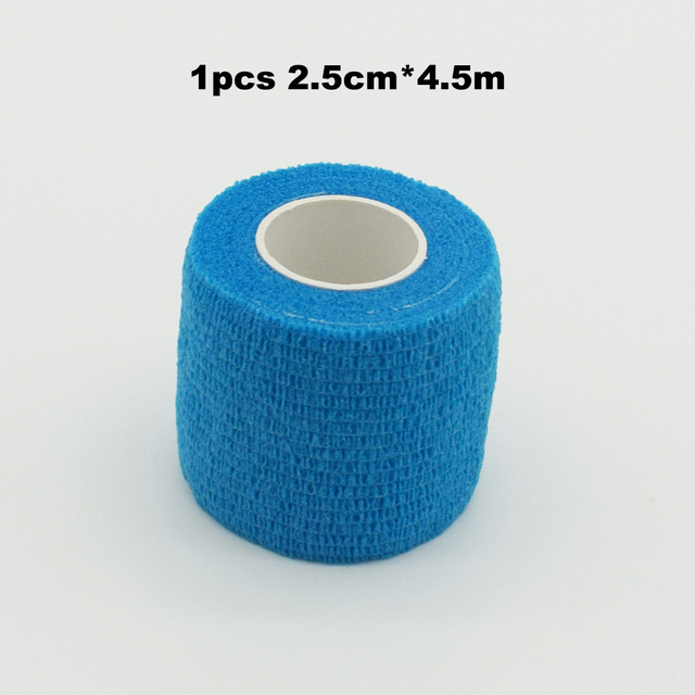 1pc Disposable Self-adhesive Colorful Latex Medical Wrap Athletic Tape To Handle Tightening Tube Of Tattoo Accessories