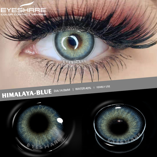 Ishihair Natural Colored Contact Lenses 2pcs Eye Color Contact Lenses Blue Green Beauty Pupils Color Contact Lenses Eye Yearly