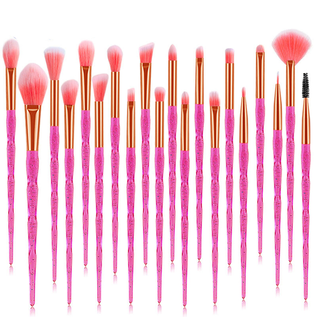 20pcs/set Colorful Swirl Makeup Brush Powder Eyeshadow Blush Blending Beauty Foundation Cosmetic Tools