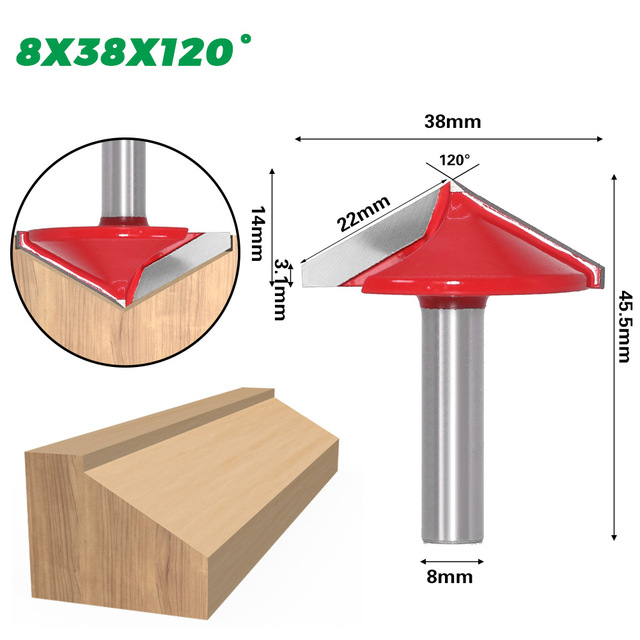 8mm Shank V Shape Groove Router Bit CNC Solid Carbide End Mill 60 90 120 150 Degree Woodworking Milling Cutter Carving Bits