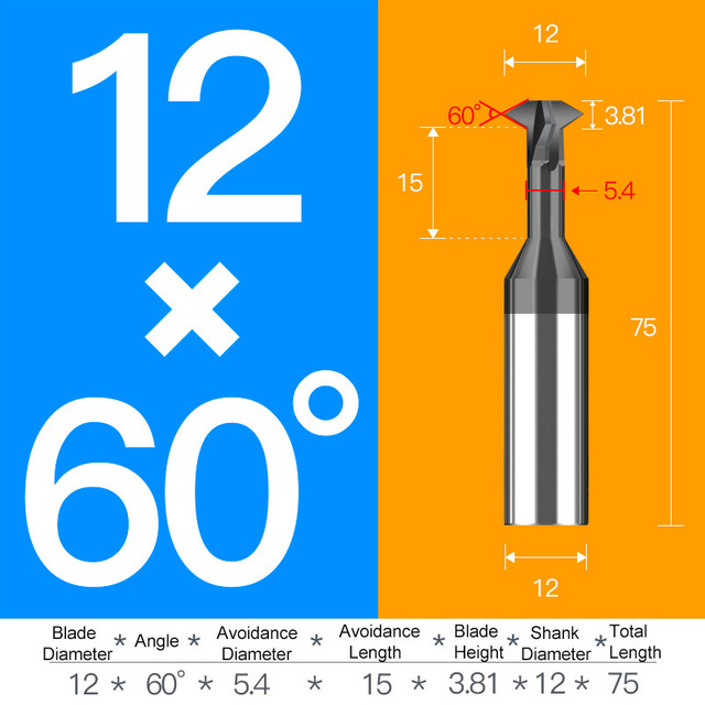 Tungsten carbide steel chamfering cutter 60 120 90 degree up and down double-sided machining coated milling cutter chamfering tools