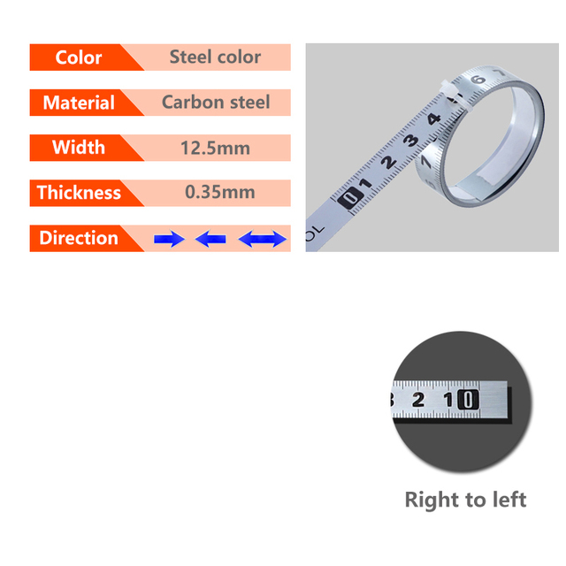 Woodworking T Track Tape Measure 12.5/16/19mm Width Metric Self-Adhesive Gauge Ruler for Miter Track Router Table Saw Measuring