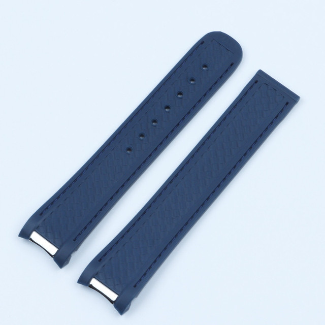 20mm Silicone Watch Rubber Band for Omega Watchband Seamaster 300 AT150 Aqua Terra Ultra Light 8900 Steel Buckle Watchband Bracelets