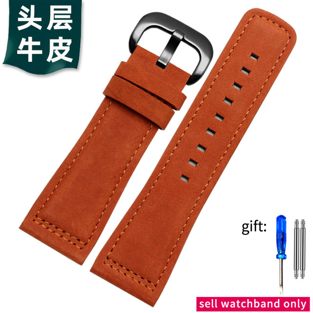 Genuine Leather Watch Band Men For Seven Friday M2/02 P1B/01 P2B/02 First Layer Cowhide Leather Bracelet Female 28mm Watch Strap