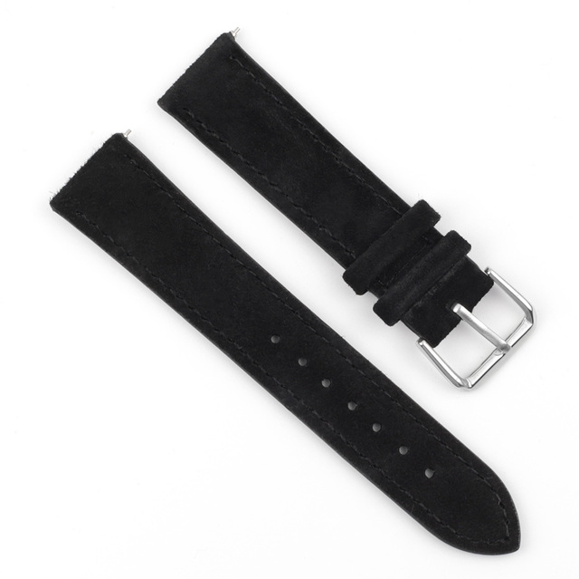 Soft Suede Leather Watch Band 18mm 19mm 20mm 22mm 24mm Blue Watch Straps Stainless Steel Buckle Watch Accessories