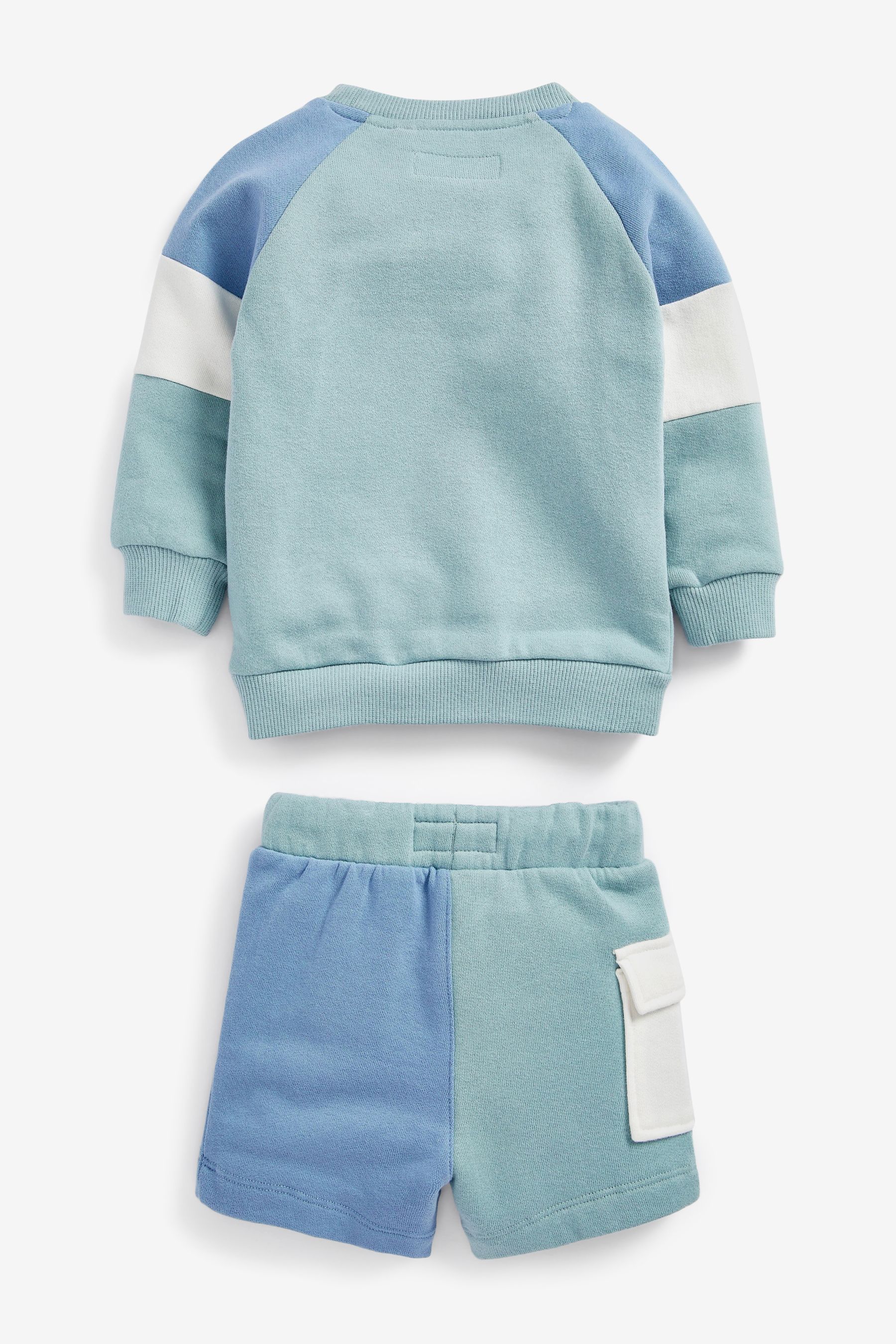 Colourblock Jersey Sweatshirt & Short Set (3mths-7yrs)