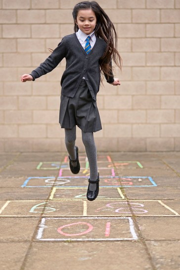 حذاء المدرسة الذكية Start-Rite Hopscotch أسود لامع