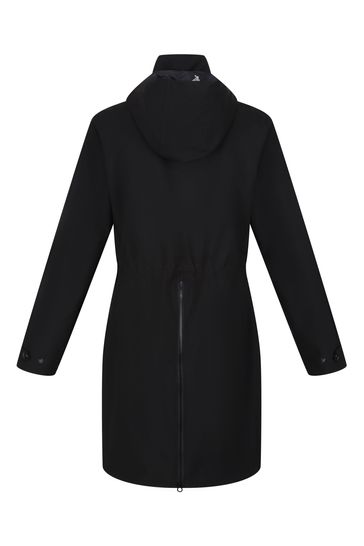 Regatta Adasha Black Longline Waterproof Jacket