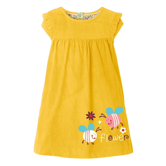 Little maven 2022 baby girls clothes casual cotton lovely kids summer dress for infant children 2 to 7 years