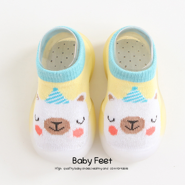 Unisex baby shoes first baby shoes first walkers boy soft sole rubber outdoor baby shoes cute animal socks baby anti-slip