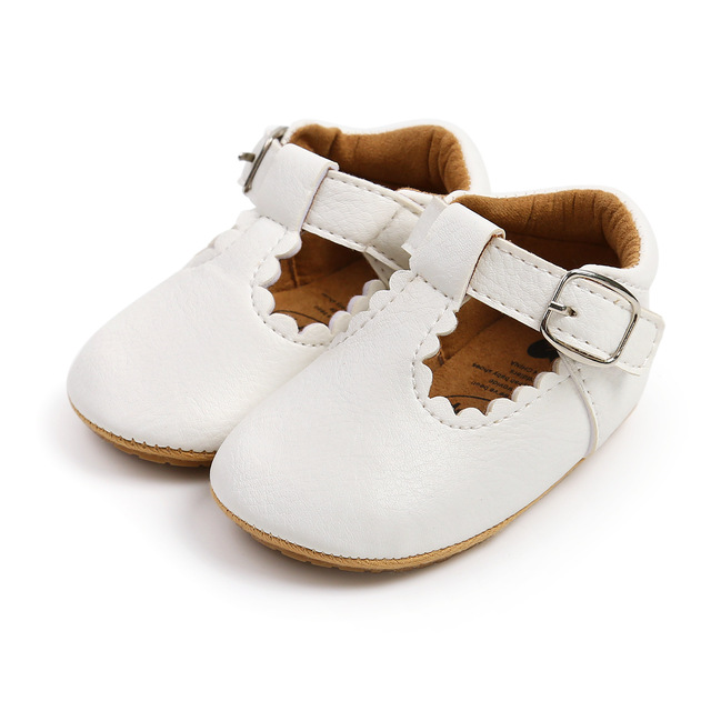 Newborn Baby Shoes Classic Leather Strap Boys Girls Multicolor Rubber Sole Infant Anti-slip First Walkers Shoes