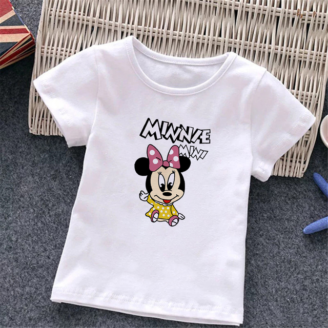 Baby Donald Duck T-shirt Cute Cartoon Print T-shirt Summer White O-Neck Short Sleeve Baby Boys Girls Clothes Baby Clothes