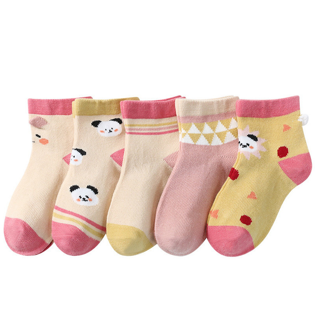 5 Pairs Cute Cartoon Kids Socks Autumn Winter Warm Baby Boys Girls Socks Soft Cotton Toddler Baby Children Socks 1-12 Years