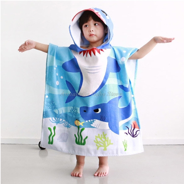 Cartoon Baby Bath Towel Microfiber Cotton Hooded Beach Towel Newborn Cape Towels Soft Poncho Kids Bathing Stuff Infant Towel