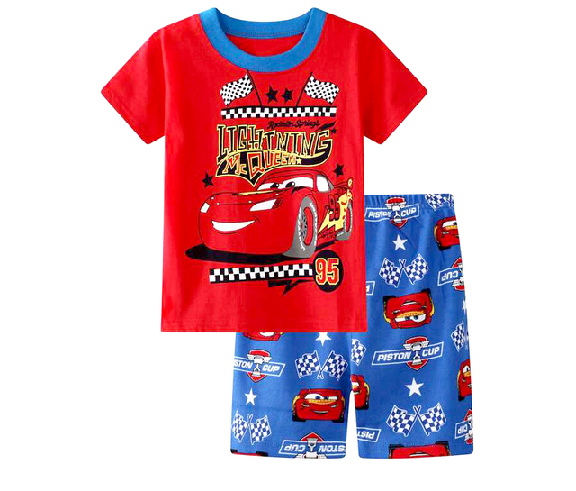 New Children Pajamas Sets Kids Boys Girls Cars Baby Clothes Sleepwear Cotton Pajamas Lightning McQueen Cartoon Sleepwear Set