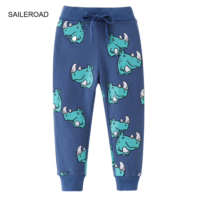 Sailroad 2-7 years 2022 New Spring Dinosaurs pants for boy kids boys pants pants casual sweatertrousers warm sports pants