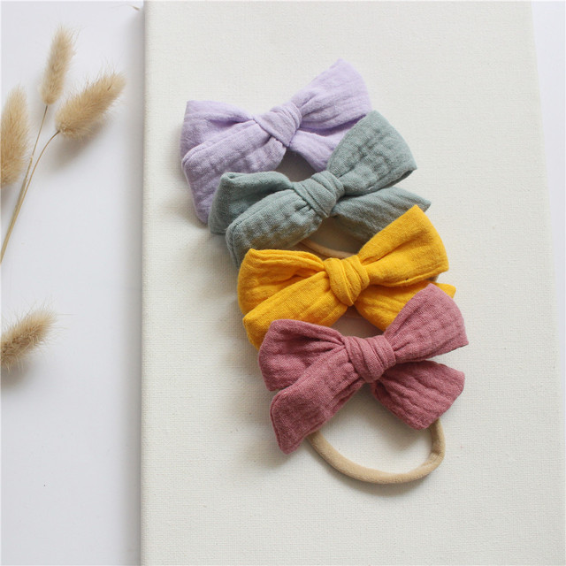 Cotton Baby Girl Headbands Bows Hair Bands For Kids Hair Accessories Infant Items Little Girl Toddler Headband Newborn Baby