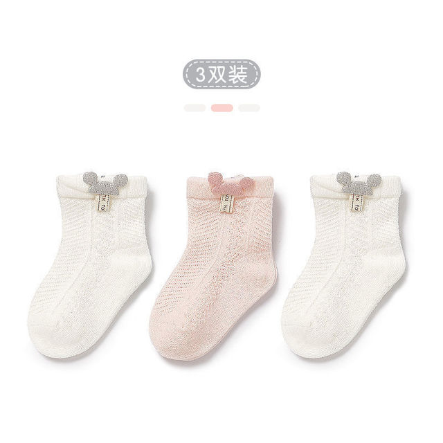 3pairs/lot Girls Socks Summer Breathable Children Short Ankle Socks for 1-12 Years Kids Soft Cotton Lace Princess Mesh Socks