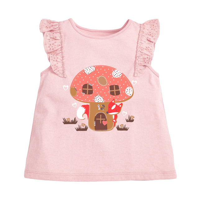 Little Maven 2022 Baby Girls New Fashion Tops Lovely Cartoon Rabbit Cotton T-shirt Soft and Comfort For Kids 2-7 Years