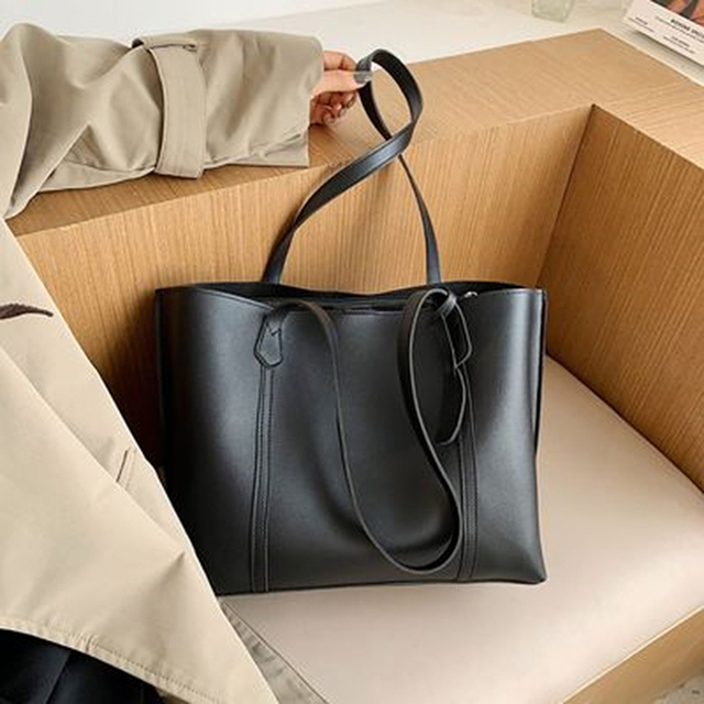 Women Leather Handbags Women's PU Tote Bag Large Capacity Female Casual Solid Shoulder Bags Women Handbags Bolsas Femininas