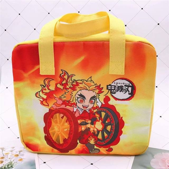 Demon Slayer Devil Blade Cartoon Anime Insulation Bag Kimetsu no Yaiba Tanjirou Nezuko Picnic Lunch Box Meal Bento Hand Storage Bag