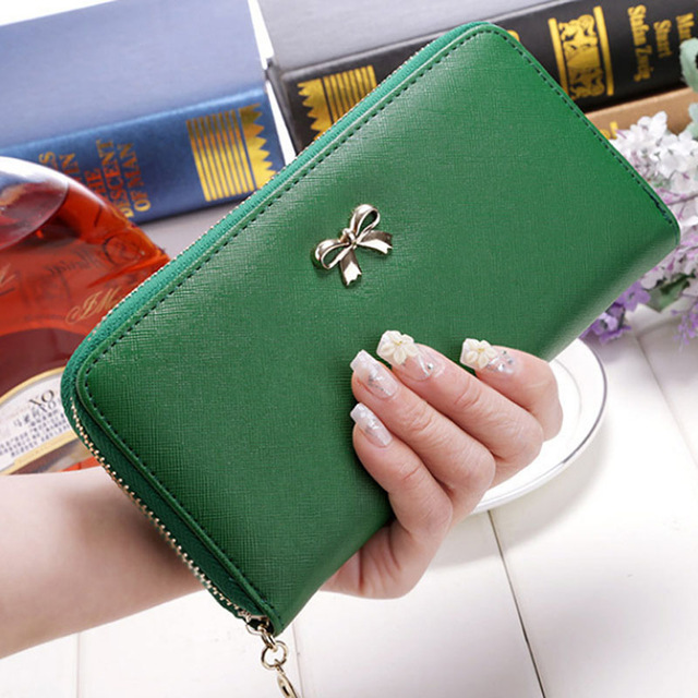 Women Long Wallets Clutch White High Quality Leather Tassel Ladies Zipper Bag Phone Coin Cash Receipt Card Holder