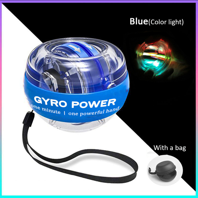 LED Wrist Ball Self Starting Gyroscope Energy Ball Gyro Strength Ball Muscle Relax Arm Wrist Strength Trainer Fitness Sports Equipment