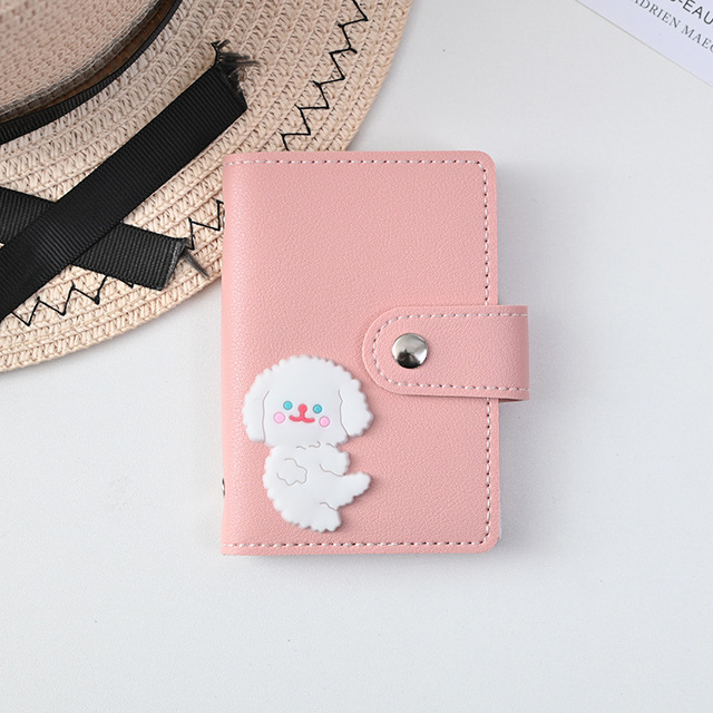 New Student Cute Meal Card Holder Wallet PU Leather Cartoon 26 Bit Card Case Holder School Men Women Credit Card Bag ID